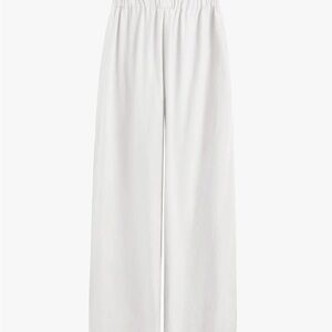 Cuyana Linen Wide Leg Pant in Ecru